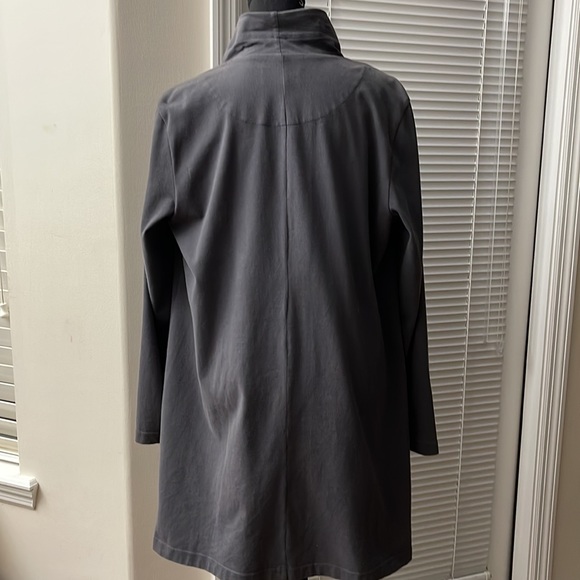 Vince Camuto Two Gray Washed Cotton Snap/Button/Zip Close Coat - New - Picture 5 of 12